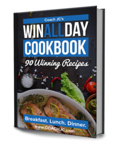 Win All Day Mock Up Cover Cook Book - Version 1 - Coach JC